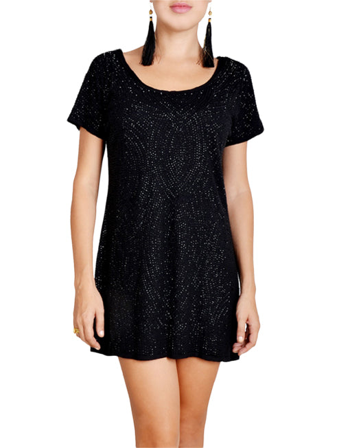 Black Sequin Shift Dress – Luz De Ibiza